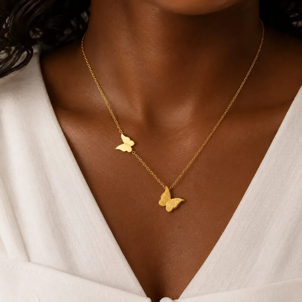 Butterfly drop Necklace